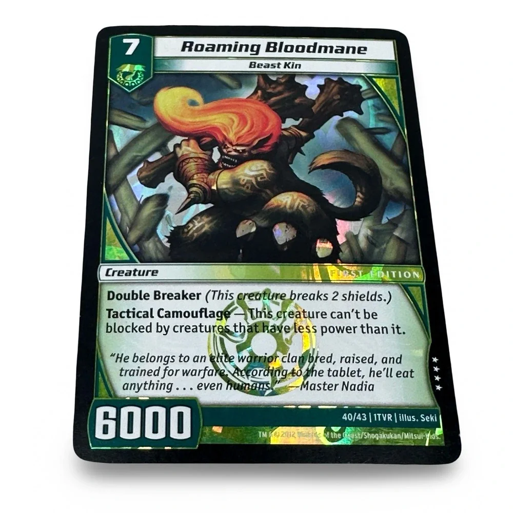 Kaijudo Roaming Bloodmane 40/43 1TVR First Edition Super Rare Holofoil 2012 Card